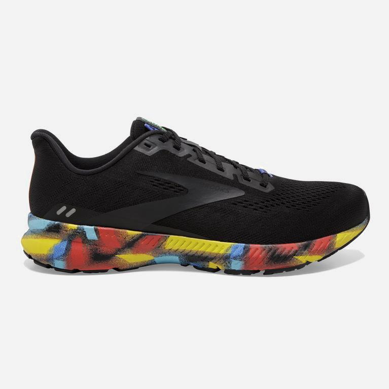 Brooks Launch 8 Israel - Women's Light Cushion Road Running Shoes - Black/Red/Blue (30925-JEIT)